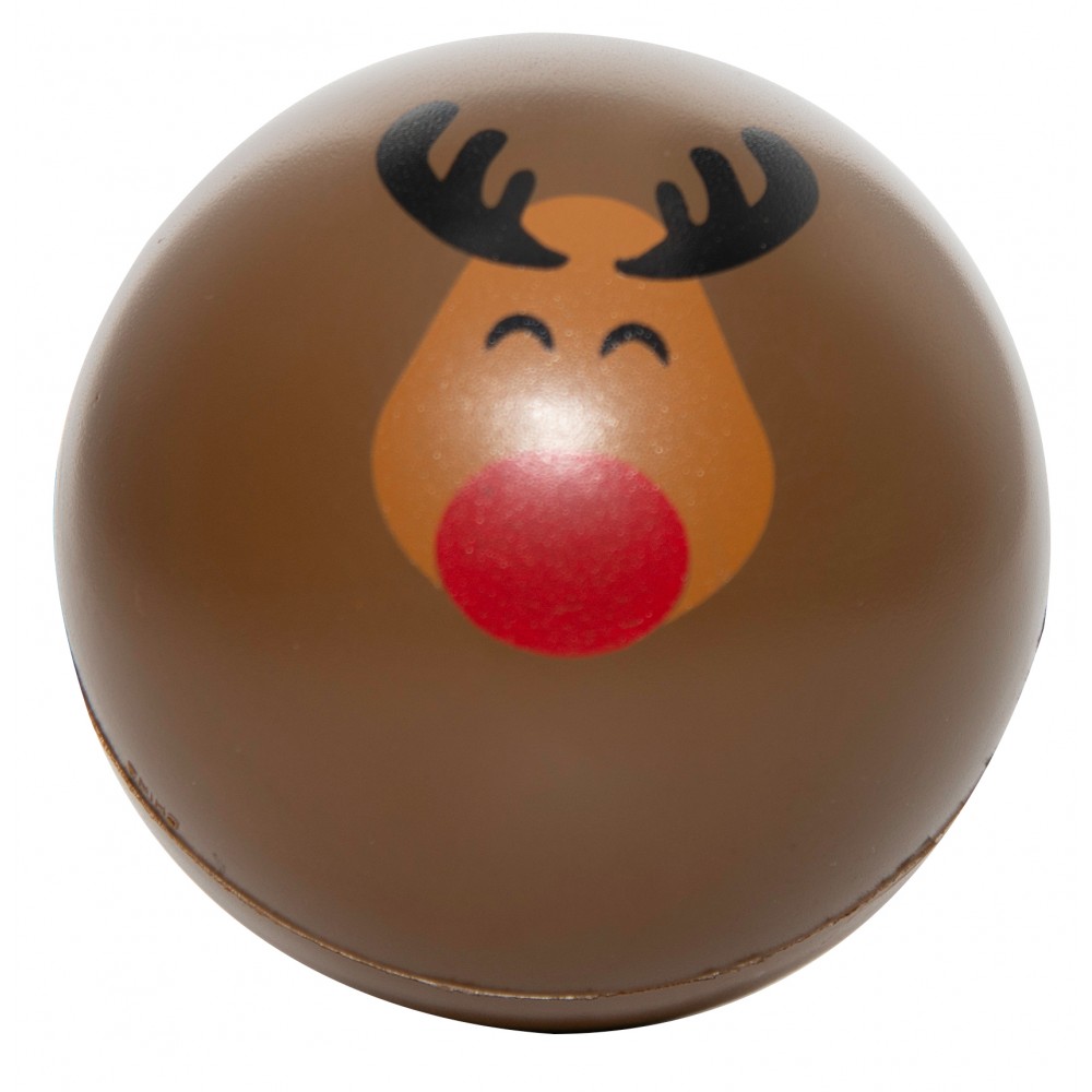 Customized Holiday Rudolph Squeezies Stress Ball Customized Holiday Rudolph Squeezies Stress Ball