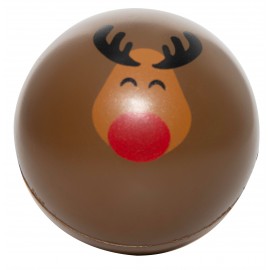 Holiday Rudolph Squeezies Stress Ball with Logo