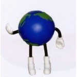 Custom Printed Earth Ball Figure Series Stress Reliever