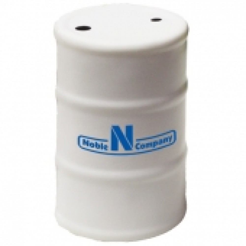 Logo Branded White Oil Drum Stress Reliever Logo Branded White Oil Drum Stress Reliever