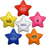 3" Star Shape Stress Ball Logo Branded
