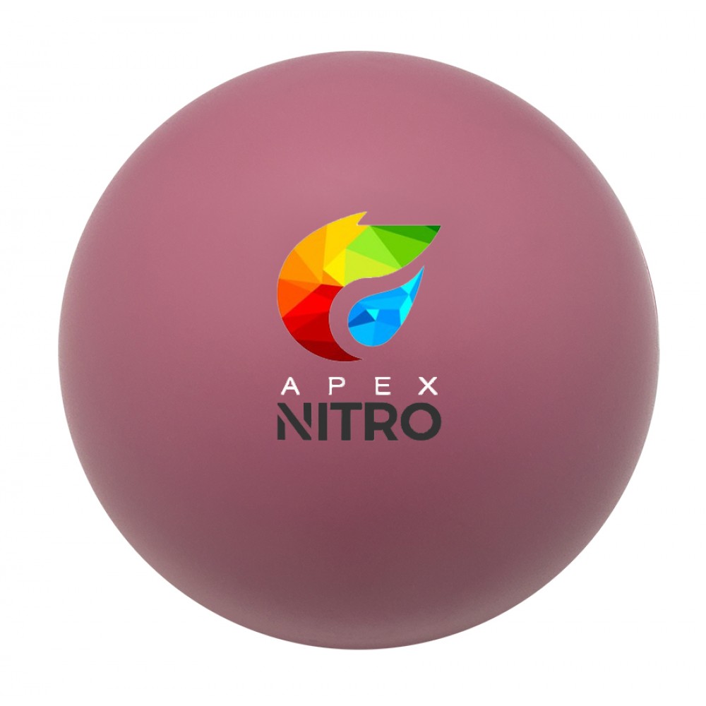 Logo Branded Mauve Squeezies Stress Reliever Ball