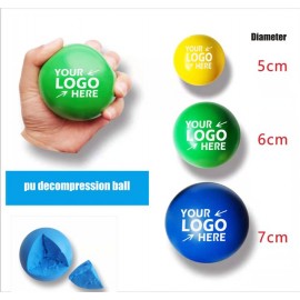 2.75"D PU Stress Ball with Logo