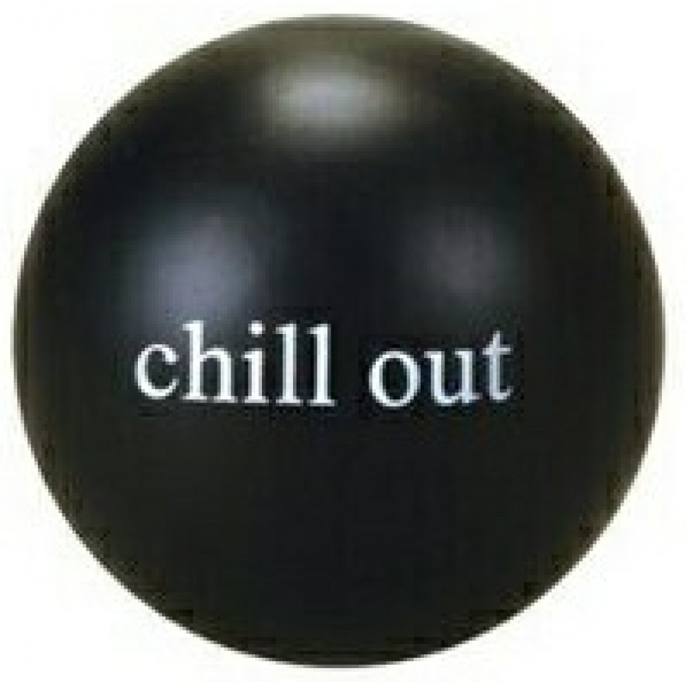 Solid Black Stress Reliever with Logo