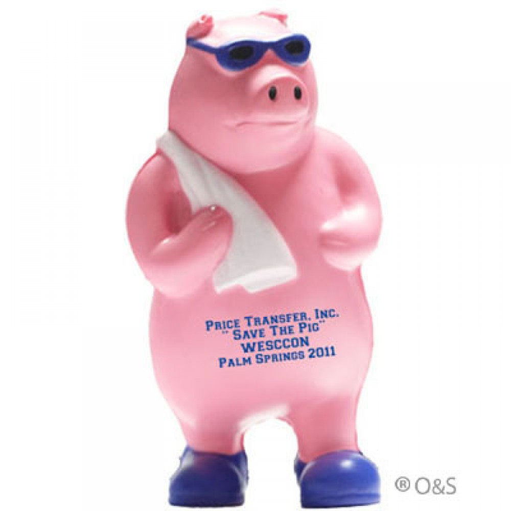 Custom Printed Shower Pig Stress Reliever Custom Printed Shower Pig Stress Reliever