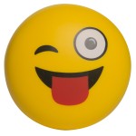 Emoji Wink Wink Squeezies Stress Reliever with Logo