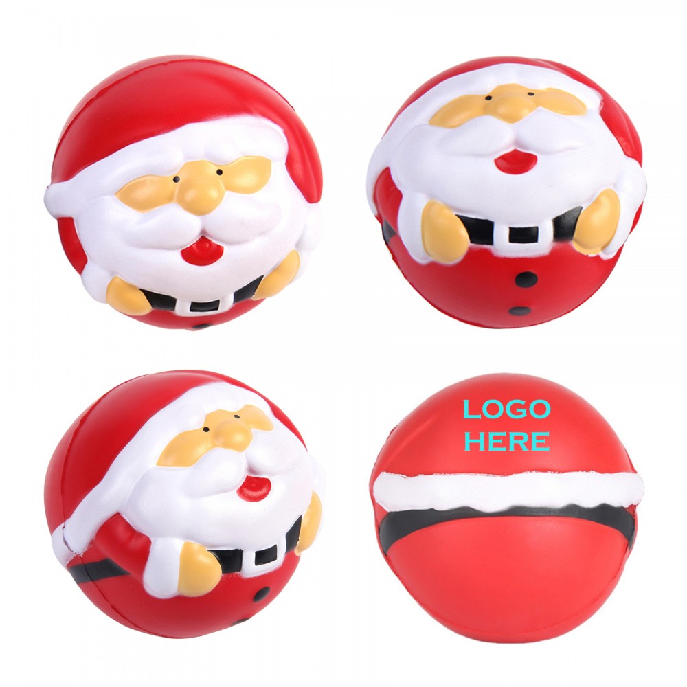 Promotional Christmas Santa Claus Stress Reliever Ball