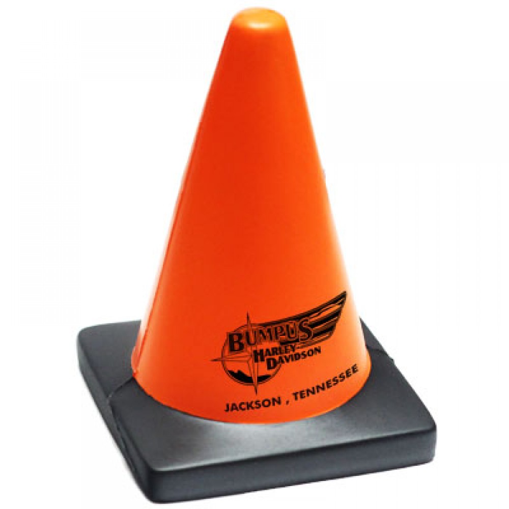 Logo Branded Traffic Cone Stress Reliever Logo Branded Traffic Cone Stress Reliever