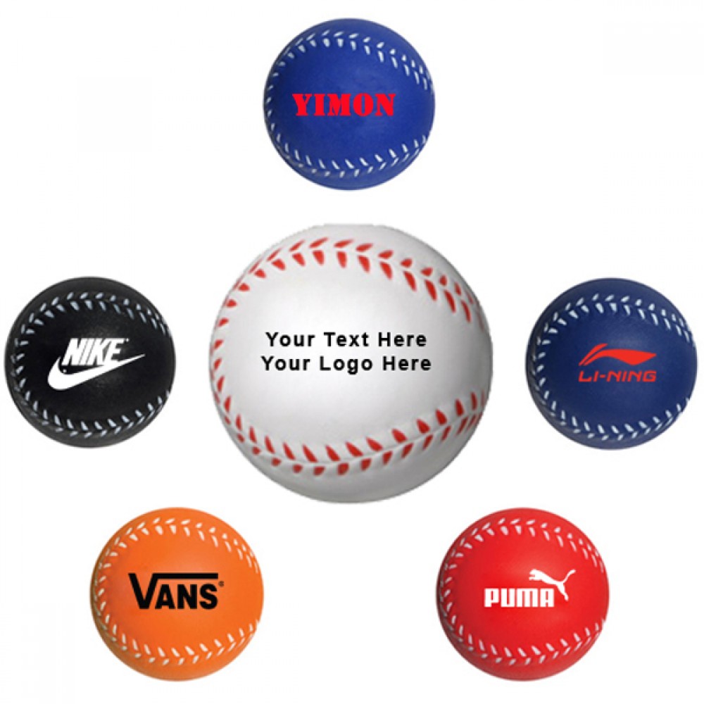 Baseball Style Stress Reliever / Fun Toy Custom Printed Baseball Style Stress Reliever / Fun Toy Custom Printed