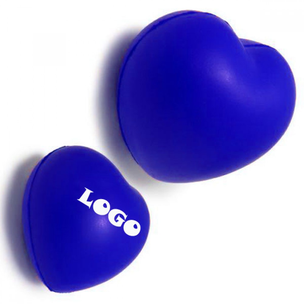 2 3/4" Ball Squeezie or Stress Reliever Heart Shape Custom Imprinted 2 3/4" Ball Squeezie or Stress Reliever Heart Shape Custom Imprinted