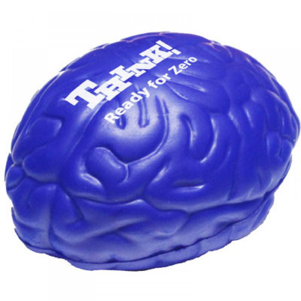 Custom Printed Blue Brain Stress Reliever Custom Printed Blue Brain Stress Reliever