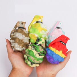 Logo Branded Grenade Shaped Push Pop Bubble Anti Stress Ball