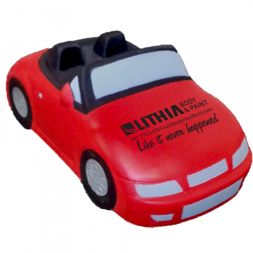 Red Convertible Car Stress Reliever Logo Branded Red Convertible Car Stress Reliever Logo Branded