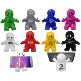Happy Dude Cell Phone Holder & Squeezable Stress Reliever with Logo