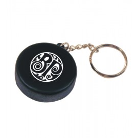 Hockey Puck Stress Reliever Keychain with Logo  Hockey Puck Stress Reliever Keychain with Logo