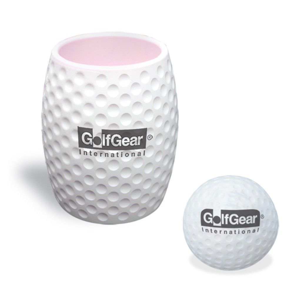 Custom Imprinted Golf Ball in Can Holder Combo Custom Imprinted Golf Ball in Can Holder Combo