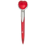 Heart Specialty Pen w/Squeeze Topper with Logo