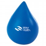 Logo Branded Blue Water Drop Stress Reliever