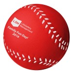 Red Baseball Stress Reliever Logo Branded