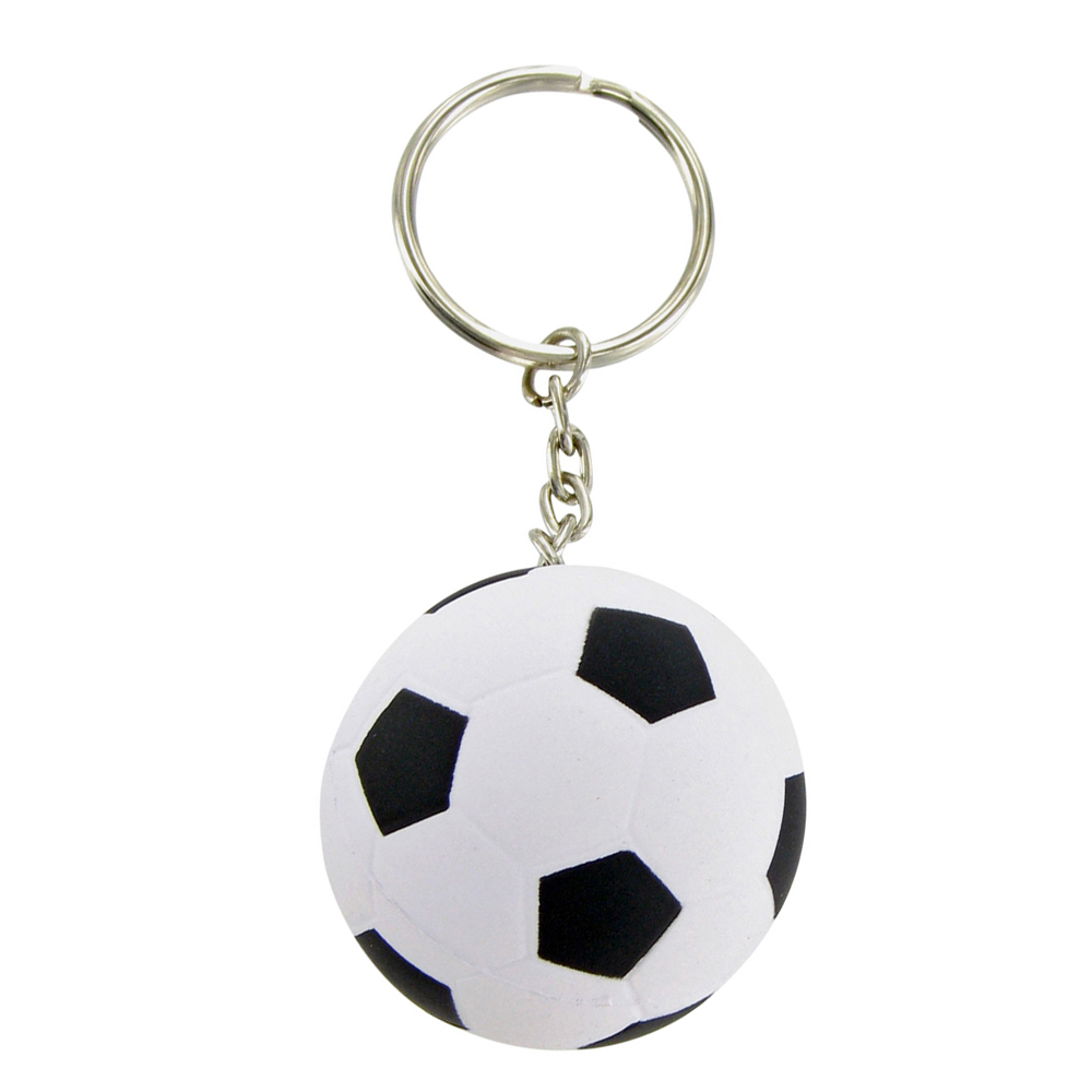 Custom Imprinted Soccer Ball Stress Reliever Keychain Custom Imprinted Soccer Ball Stress Reliever Keychain