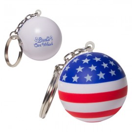 Customized Patriotic Stress Ball Key Chain