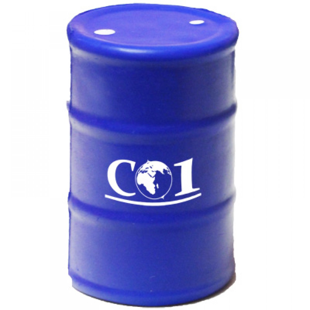 Custom Imprinted Blue Oil Drum Stress Reliever Custom Imprinted Blue Oil Drum Stress Reliever
