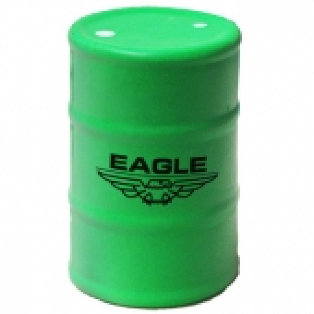 Custom Imprinted Green Oil Drum Stress Reliever Custom Imprinted Green Oil Drum Stress Reliever