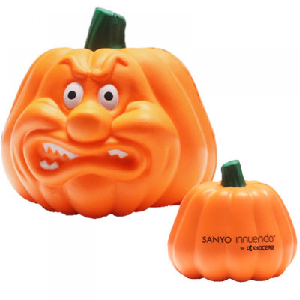 Custom Printed Angry Pumpkin Stress Reliever Custom Printed Angry Pumpkin Stress Reliever