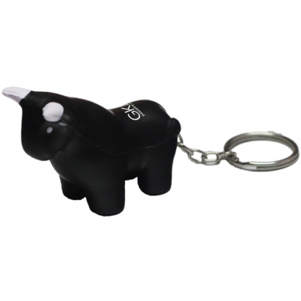 Custom Imprinted Bull Stress Reliever Keychain Custom Imprinted Bull Stress Reliever Keychain