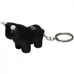 Custom Imprinted Bull Stress Reliever Keychain