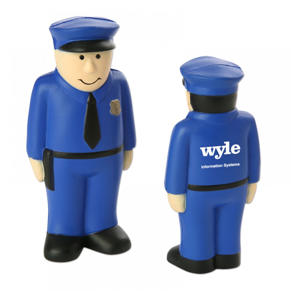 Custom Printed Policeman Stress Reliever Custom Printed Policeman Stress Reliever