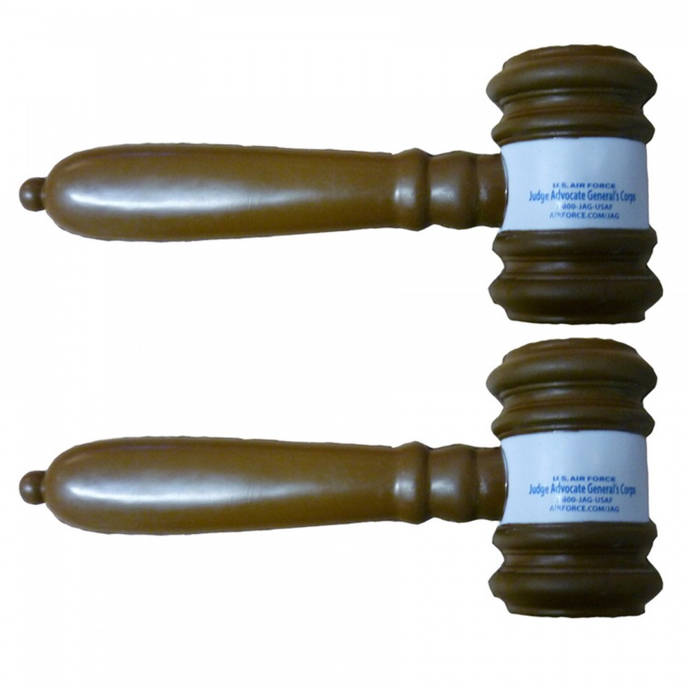 Custom Printed Gavel Foam Stress Toy Custom Printed Gavel Foam Stress Toy