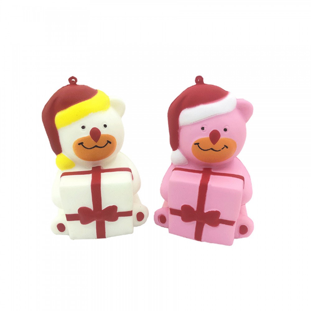 Logo Branded Santa Squishy PU Stress Toy Christmas Slow Rebound Logo Branded Santa Squishy PU Stress Toy Christmas Slow Rebound