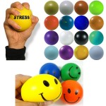Custom Imprinted Customized Smile PU Foam Stress Reliever Squeeze Toy
