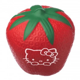 Custom Strawberry Shaped Stress Reliever w/ Custom Logo  Custom Strawberry Shaped Stress Reliever w/ Custom Logo