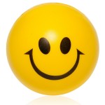 Logo Branded Smiley Face shaped Stress Reliever w/ Custom Logo Stress Balls