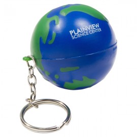 Personalized Earthball Stress Reliever Key Chain  Personalized Earthball Stress Reliever Key Chain