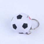 Custom Printed Stress Reliever Squeeze Toy - Soccer Ball Keychain