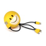 Stress Ball with Smiley Face Mask and Charging Cables Custom Printed