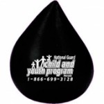 Custom Imprinted Black Droplet Stress Reliever