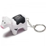 Custom Imprinted Cow Stress Reliever Keychain