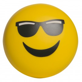 Emoji Mr Cool Squeezies Stress Reliever with Logo