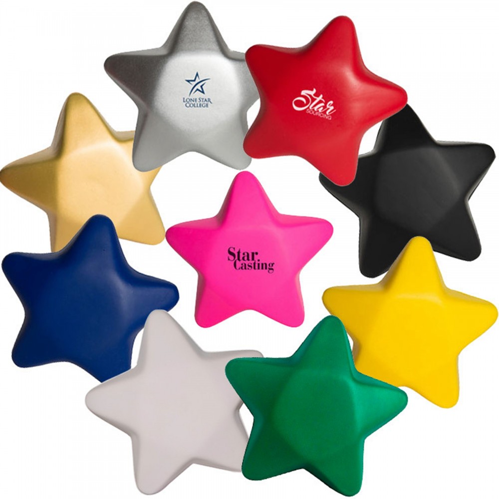 Logo Branded PU Star Shape Foam Stress Ball Logo Branded PU Star Shape Foam Stress Ball