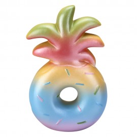 Slow Rising Scented Rainbow Pineapple Donut Squishy with Logo
