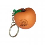 Peach Shaped Stress Reliever w/Keychain with Logo