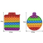 Custom Rainbow Popper Push Bubble Sensory Toy Stress Relief Silicone Popper