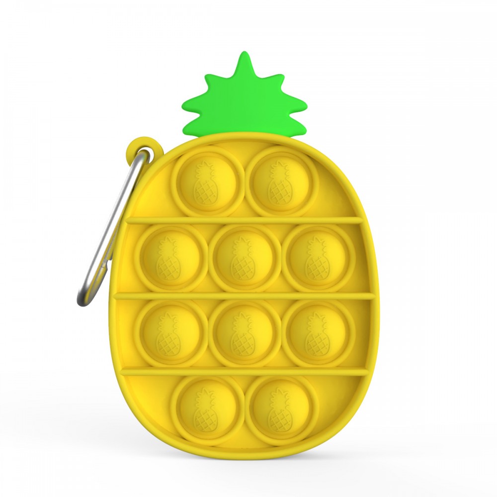 Custom Silicone Pineapple Push Pop Fidget Bubble Keychain