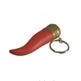 Custom PU Chili Shaped Stress Ball w/Key Chain