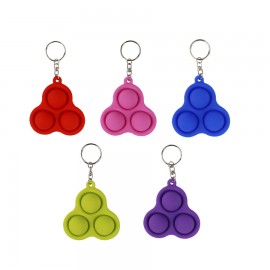 Custom Simple Dimple Pop Bubbles Fidget Toys Stress Relief Hand Keychain