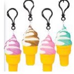 4" Squish Ice Cream Cone Backpack Clip with Logo